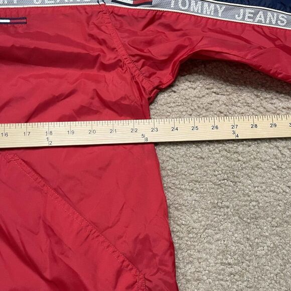 Mens Vintage Tommy Hilfiger Tommy Jeans Yellow Pullover Rain Windbreaker Size XL - Picture 10 of 10